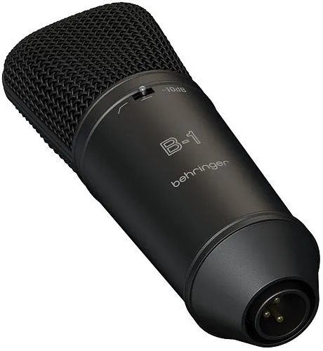 Behringer B-1 Dark Edition Студийный конденсаторный микрофон с большой диафрагмой (в черном цвете).